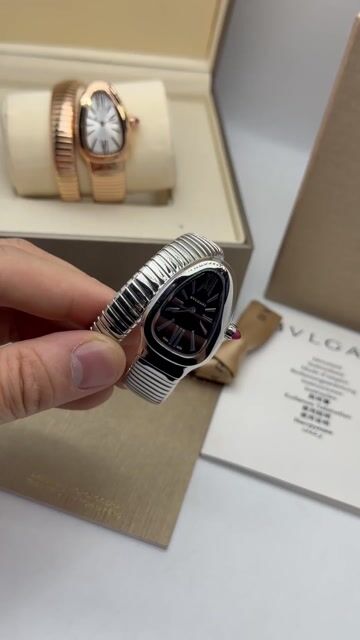 Video de Bvlgari Serpenti Tubogas 33mm - AÇO/MOSTRADOR PRETO