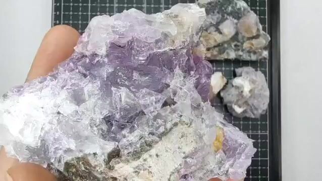 Video de 907 gr Fluorita Cúbica 6 Piezas Minerales de Colección