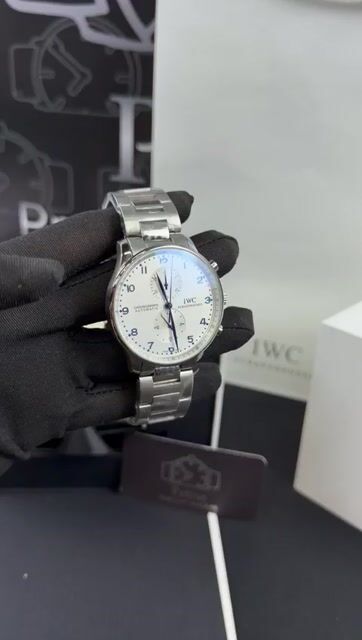 Video de IWC Chronograph 43mm - Aço/Mostrador Branco