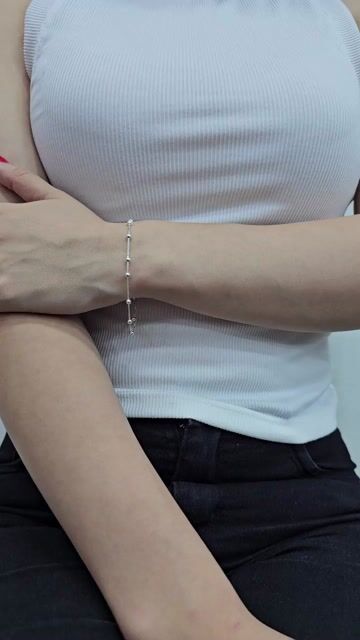 Video de Pulsera Plata 925 Cola De Raton Con Bolitas 18/20 Cm C2005 Plateado 18 Cm 5.7 Cm