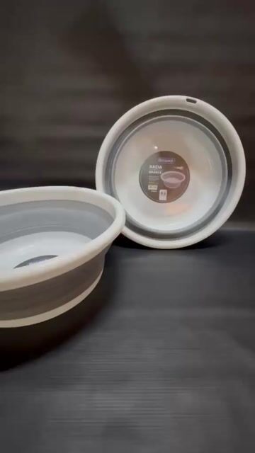 Vídeo de Bacia Dobrável 9,5 Litros Branca - Retrátil Multiuso Bompack