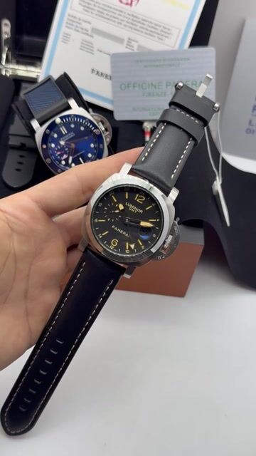 Video de Panerai Luminor GMT 47mm - AÇO/MOSTRADOR PRETO - COURO