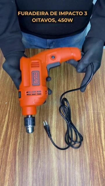 Vídeo de FURADEIRA DE IMPACTO 3/8" (10MM) 450W 127V BLACK+DECKER