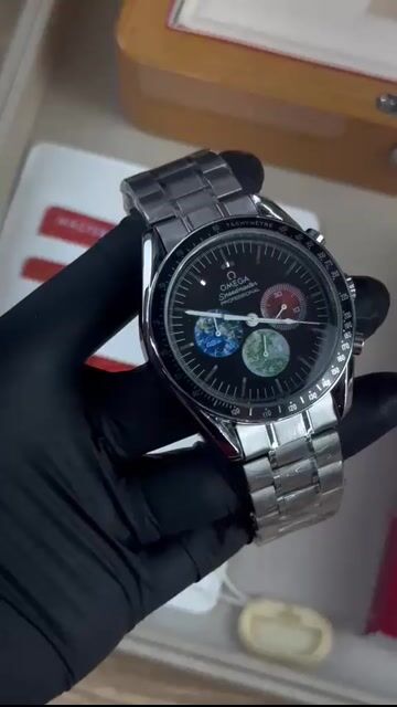 Video de Omega Speedmaster 44mm - AÇO/MOSTRADOR PRETO