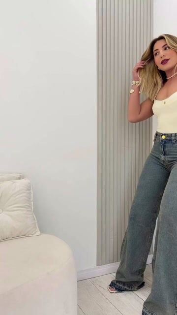 Video de Calça Wide leg Blessmih