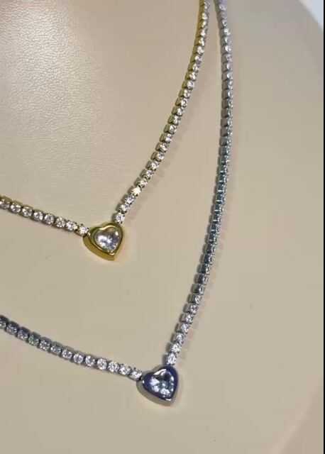 Video de Colar Coração Strass