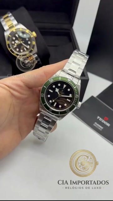 Vídeo de Black Bay Relógio Premium Verde Masculino | CIA IMPORTADOS