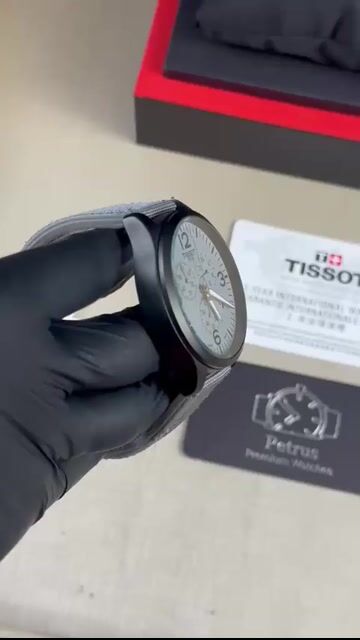 Video de Tissot 44mm - AÇO PRETO/MOSTRADOR CINZA - NYLON