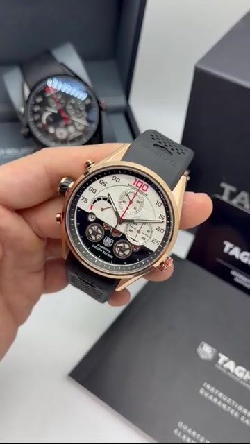 Video de TAG Heuer Carrera Mikropendulum 47mm- AÇO ROSE/MOSTRADOR BRANCO - SILICONE