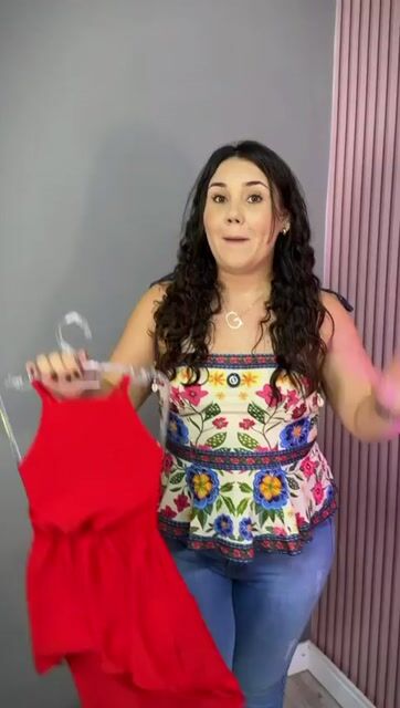 Vídeo de Vestido Feminino Infantil Juvenil Mullet Vermelho Moda Festa Verão