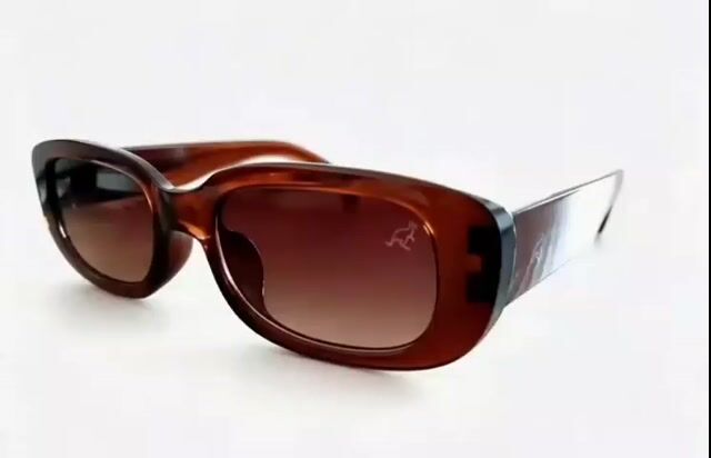 Video de Óculos Kanguru Glasses Acetato Cristal Caramelo Brilhoso Retrô. Polarizado Lente Marrom.