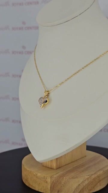 Video de Collar Corazon Inflado Oro 18k Tricolor 45cm 1,7 Gr 0i-c2213