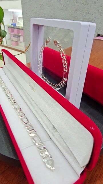 Video de Pulsera Plata 925 Modelo 3x1 Corte Diamantado 21 Cm C2085 Plateado 6.7 Cm 21 Cm