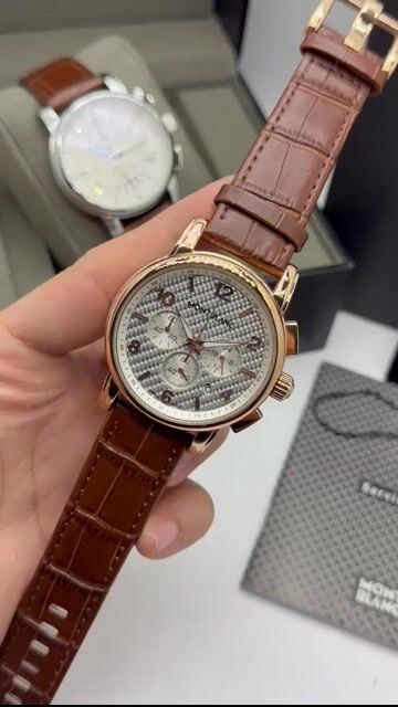 Video de Montblanc 43mm - AÇO ROSÉ/MOSTRADOR BRANCO - COURO