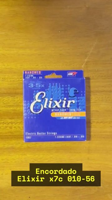 Video de Cuerdas para Guitarra Eléctrica 7 Cuerdas Elixir NANOWEB 10-56 #12057