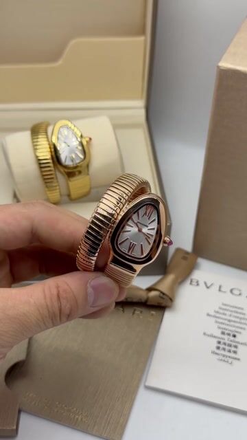Video de Bvlgari Serpenti Tubogas 33mm - AÇO ROSE/MOSTRADOR BRANCO