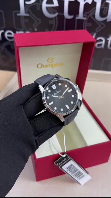 Video de Champion CH30466T 44mm - Aço/Mostrador Preto - Nylon
