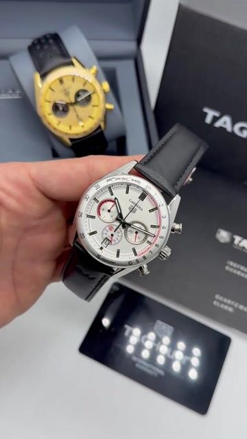 Video de TAG Heuer Porsche 40mm - AÇO/MOSTRADOR BRANCO - COURO