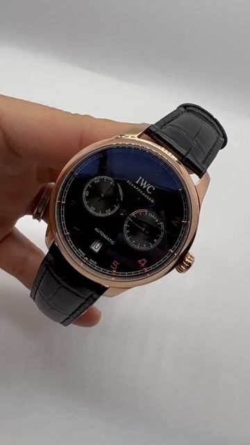 Video de IWC Chronograph 43mm - AÇO ROSE/MOSTRADOR PRETO - COURO