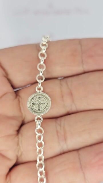 Video de Pulsera De Plata 925 San Benito Marinero 21 Cm Mcs - C2269