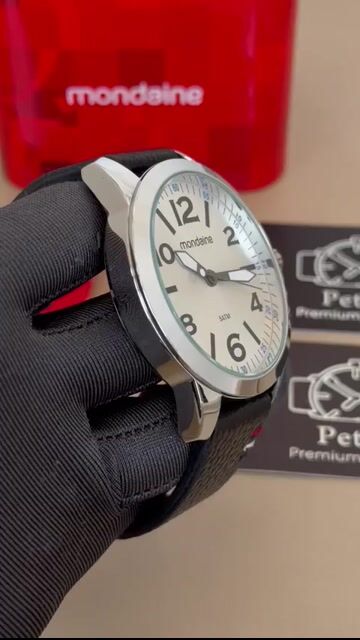 Video de Mondaine 99411G0MVNH2 48mm - AÇO/MOSTRADOR BRANCO - COURO