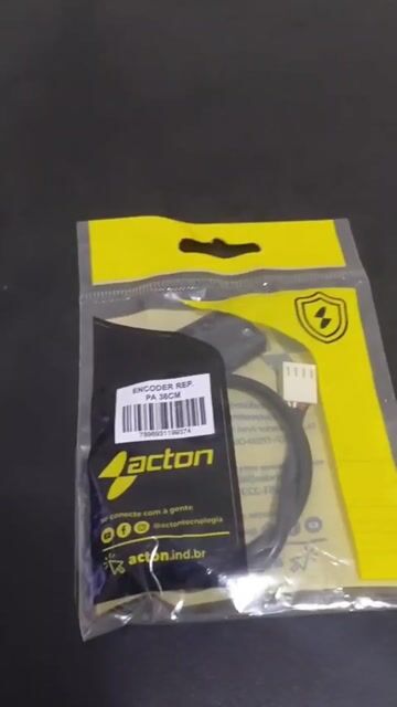 Vídeo de Sensor Encoder 38cm Acton Preto Automação Portão PPA Fim de Curso Digital