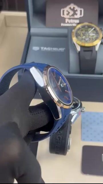 Video de TAG Heuer Carrera 44mm - AÇO COM ROSE/MOSTRADOR AZUL - SILICONE