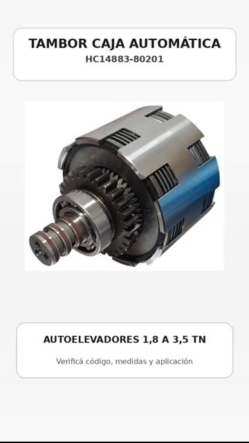 Video de TAMBOR CAJA AUTOMÁTICA AUTOELEVADOR HELI HC14883-80201 1.8-3.5TN