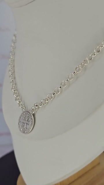 Video de Collar Plata 925 San Benito Rolo Marinero 45 Cm Mcs - C2268