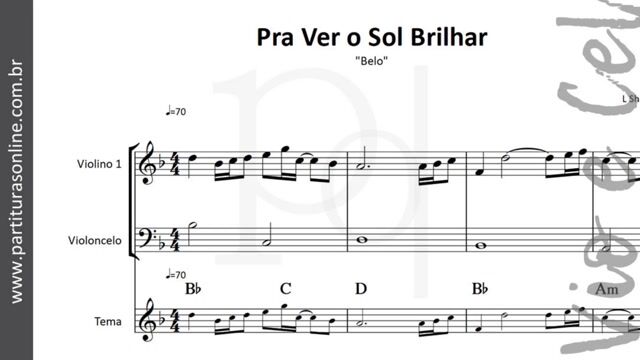 Vídeo de Pra Ver o Sol Brilhar · Belo ( violino e violoncelo )
