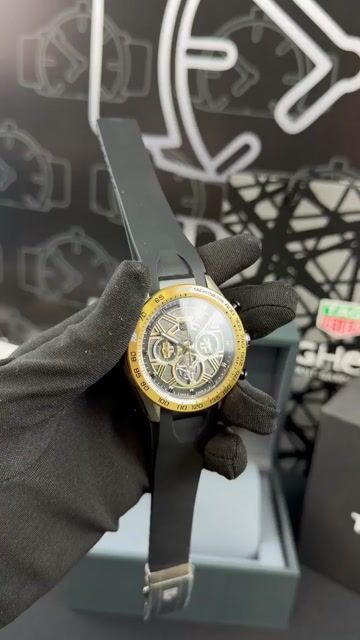 Video de TAG Heuer Carrera 44mm - AÇO/MOSTRADOR SKELETON DOURADO - SILICONE