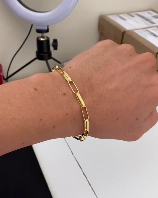 Vídeo de PULSEIRA TIJOLINHO LONG 5MM - 21CM (MOEDA ANTIGA)