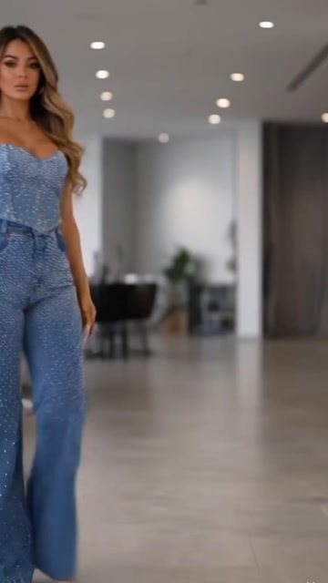 Video de Conjunto jeans bordado em strass
