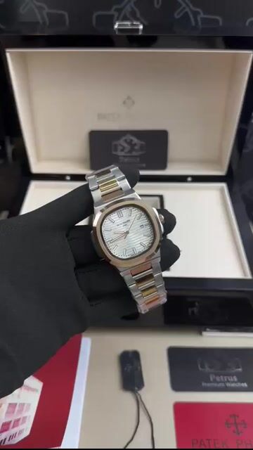 Video de Patek Philippe 39mm - AÇO COM ROSE/MOSTRADOR BRANCO