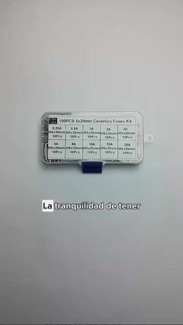 Video de Kit 100 Fusibles Ceramico 5x20mm 10 Valores 0.25a A 20a Fuse