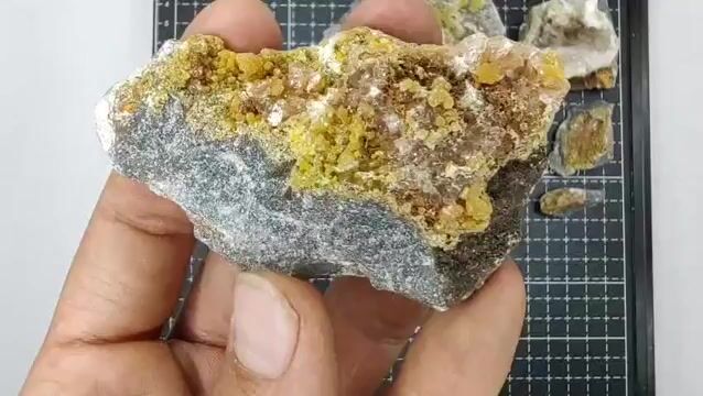 Video de 7 Piezas Mimetita Cristalizada sobre Matriz | 381 g