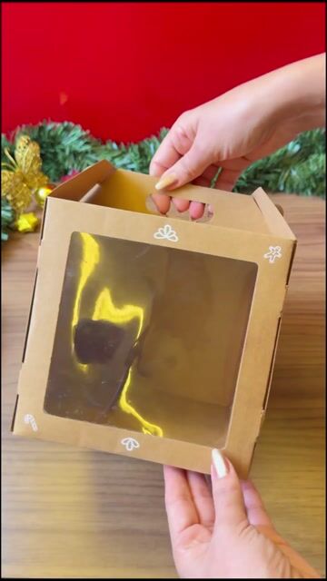 Video de Caixa Panetone - 18x18cm (Base) x 18cm (Altura) - KIT 5 UNIDADES