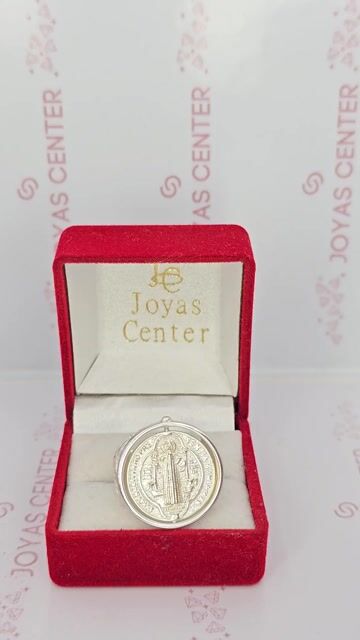 Video de Anillo Sello Plata 925 San Benito Protector Unisex C1937 Plateado