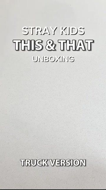 Video de Stray Kids - THIS & THAT CD Álbum Original (Truck versión)