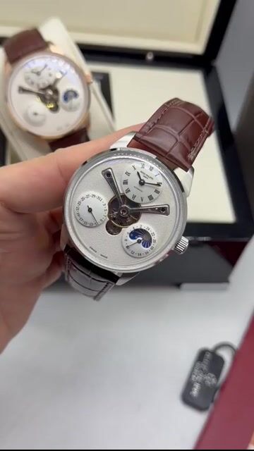 Video de Patek Philippe Tourbillon 43mm - AÇO/MOSTRADOR BRANCO - COURO