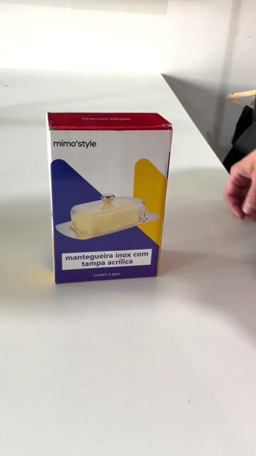 Video de Manteigueira Inox com Tampa Acrílica Mimo Style 19cm