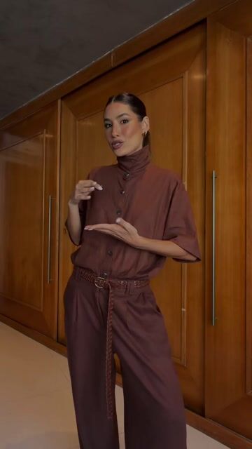 Vídeo de Camisa Elisa Marrom