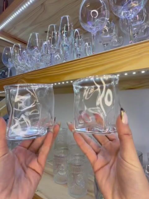 Video de Set x6 Vasos Vidrio Irregulares Transparente