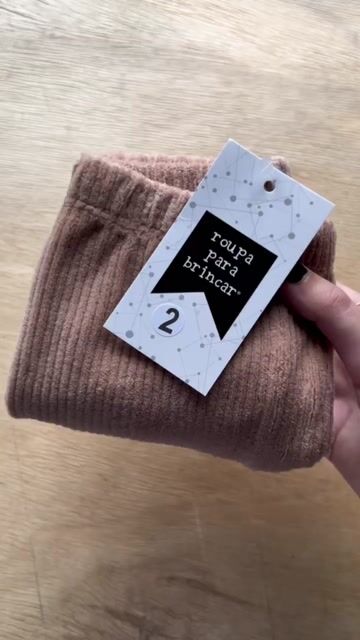 Video de Calça Legging Infantil Veludo Cappuccino