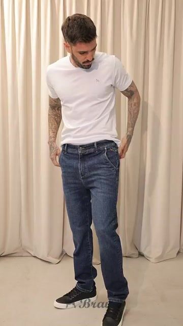 Video de Pantalón chino denim Carter Azul oscuro