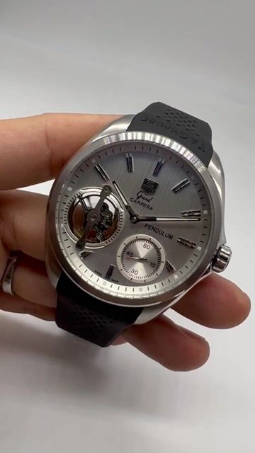 Video de TAG Heuer Grand Carrera Pendulum 47mm - AÇO/MOSTRADOR BRANCO - SILICONE