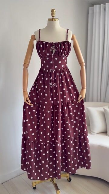 Vídeo de VESTIDO LONGO POÁ MARROM