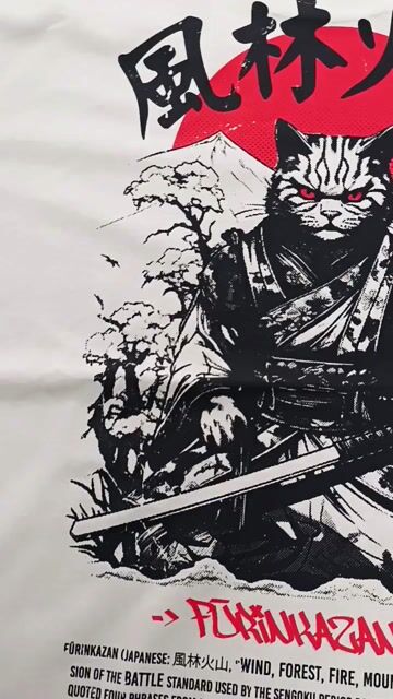 Video de Remera Furinkazan Estilo Aesthetic Japanese Streewear Grafizona®