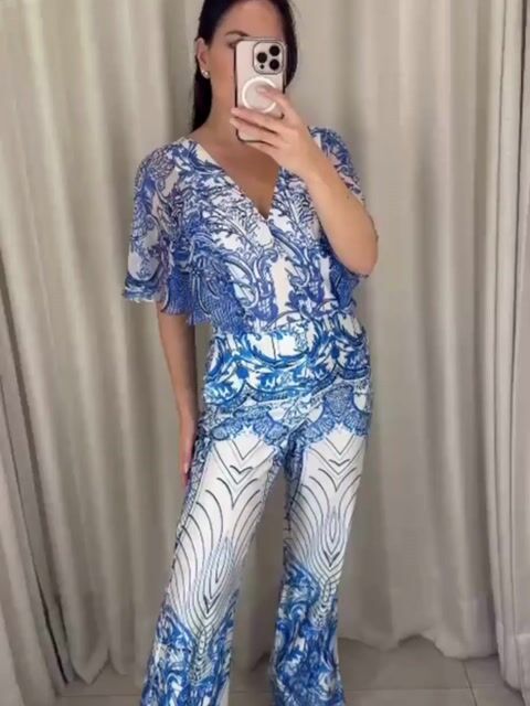 Video de Macacão Fabulous Agilitá - Estampado - Tam 42