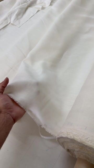 Vídeo de Tecido Linho Puro Pesado - Off White -